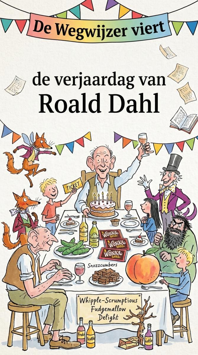 Affiche verjaardag Roald Dahl