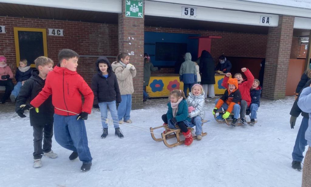 Kinderen in de sneeuw
